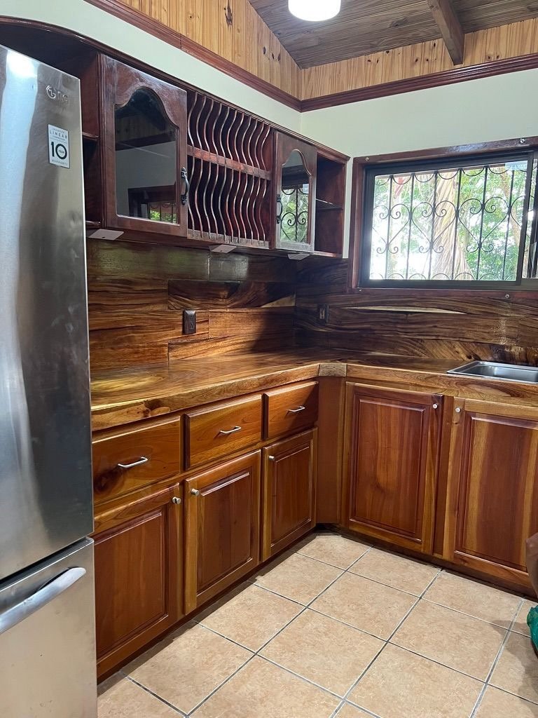 Finished custom wood kitchen